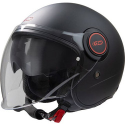 Garibaldi G21 Sunvisor Matt Black Κράνος Μηχανής Jet