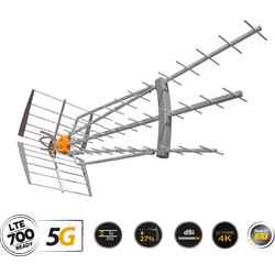 Televes DAT-75 Εξωτερική Κεραία Τηλεόρασης 47dB με Ενισχυτή UHF