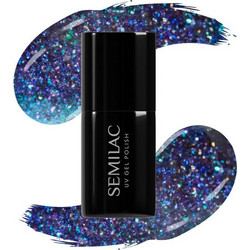 Semilac 826 Virtual Blue Glitter Ημιμόνιμο Βερνίκι Νυχιών 7ml