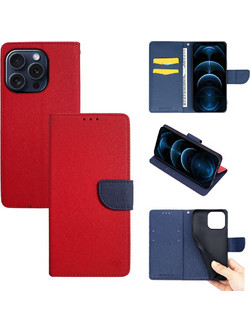 Sonique Trend Wallet Red / Navy Blue (iPhone 15 Pro)