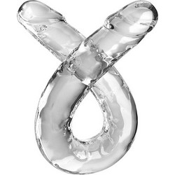 Pipedream King Cock 10" Trouble Διπλό Dildo 46cm Clear