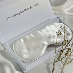 Down Town Home Mulberry Silk White Μάσκα Ύπνου Μεταξωτή Σατέν Λευκή