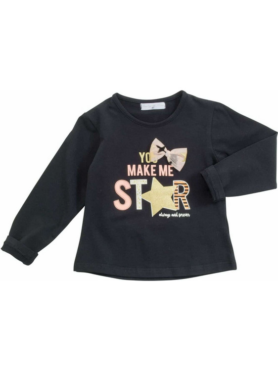 Funky Παιδικό T-Shirt Μακρυμάνικο Μαύρο 222-706104-1