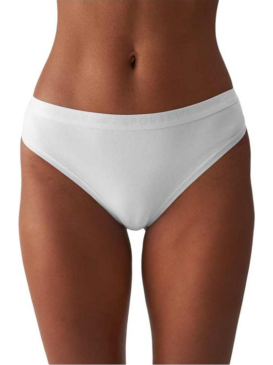 4F Βαμβακερά Γυναικεία String Λευκά 2Pack 4FWMM00UPTSF026-10S