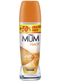 Mum Peach Αποσμητικό Roll On 48h 75ml