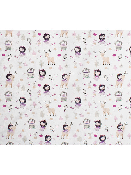 Dimcol Lily & Deer 179 Πάνα Αγκαλιάς Χασέ Λευκή Ροζ 80x80cm