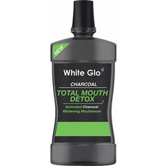 White Glo Charcoal Total Mouth Detox Στοματικό Διάλυμα για Λεύκανση 500ml