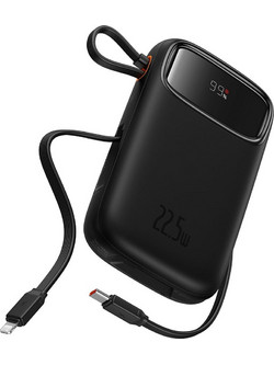 Baseus Qpow Pro+ Power Bank 10000mAh 22.5W με Θύρα USB-A & 2 Θύρες USB-C Black