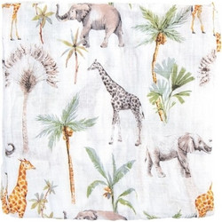 BimbiDreams Africa Πάνα Αγκαλιάς από Μουσελίνα Λευκή 120x120cm
