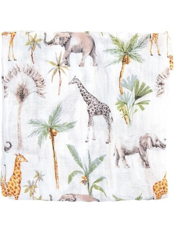 BimbiDreams Africa Πάνα Αγκαλιάς από Μουσελίνα Λευκή 120x120cm