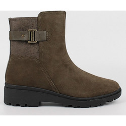 Clarks Calla Γυναικεία Μποτάκια Biker Suede Χακί 26167409