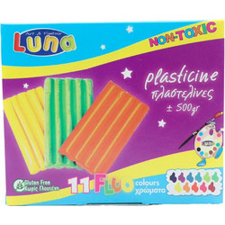 Luna Fluo Πλαστελίνη 11 Χρώματα