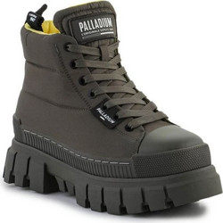 Palladium Revolt Γυναικεία Μποτάκια Χιονιού Χακί με Χοντρό Χαμηλό Τακούνι 98863-325-M