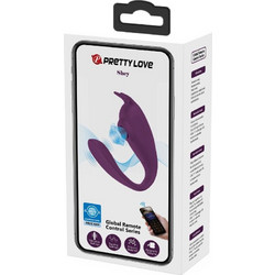 Pretty Love Shey Διπλός Δονητής για Ζευγάρια με App Control Μωβ