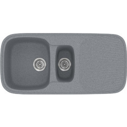 Sanitec Classic 301 Επικαθήμενος Νεροχύτης Γρανίτη Αντιστρεφόμενος Ματ Metallic Silver 97x50cm