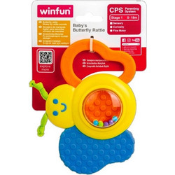 Winfun Butterfly Κουδουνίστρα Κρίκος για Νεογέννητα