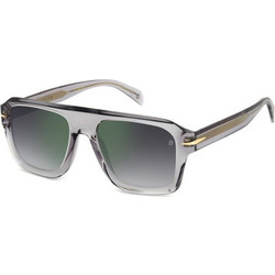 David Beckham DB7127/S KB7/NU Ανδρικά Γυαλιά Ηλίου Aviator Κοκάλινα Γκρι με Μαύρο Degradee Φακό