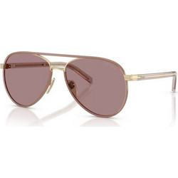 Prada PRB57S 24E20I Ανδρικά Γυαλιά Ηλίου Aviator Μεταλλικά Χρυσά με Καφέ Φακό