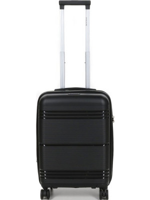 Worldline 96361-01 Βαλίτσα Καμπίνας 55x36x24cm με 4 Ρόδες Μαύρη