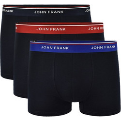 John Frank Ανδρικά Μποξεράκια Σετ 3Pack Navy Μπλε JF3BBR03