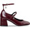 Envie Shoes Mary Jane Γόβες Δερμάτινες με Χοντρό Χαμηλό Τακούνι & Μπαρέτα Μπορντό E42-20119-95