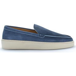 La Martina Ανδρικά Μοκασίνια Loafers Καστόρινα Γαλάζια LFM251012-3100