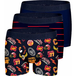 John Frank Football Orange Ανδρικά Μποξεράκια Σετ 3Pack Navy Μπλε JF3BCA12