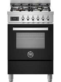 Bertazzoni PRO64L1ENET Κουζίνα Ηλεκτρική 58lt με Εστίες Αερίου 59.5cm