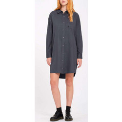 Volcom Sheart Mini Καθημερινό Φόρεμα Σεμιζιέ Μεταξωτό Ανθρακί B1332412