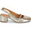 JB Martin Jane Γόβες Slingback Δερμάτινες με Χοντρό Χαμηλό Τακούνι Ροζ Χρυσές ALJ352-638-P