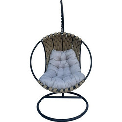 Pakoworld Makito Κρεμαστή Κούνια Φωλιά Wicker Μπεζ 368-000003