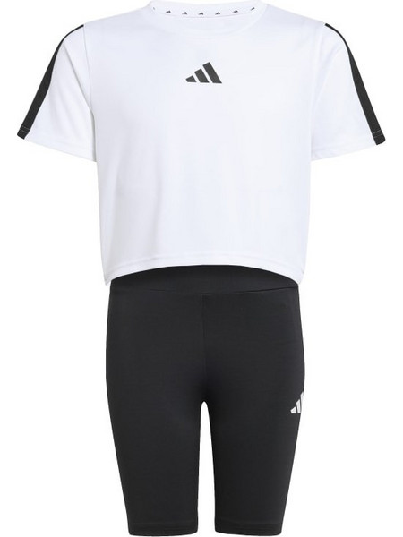 Adidas Παιδικό Σετ για Κορίτσι Καλοκαιρινό Λευκό Μαύρο JJ5041