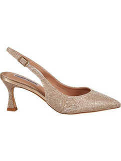 Elenross Γόβες Slingback με Λεπτό Ψηλό Τακούνι Ροζ Χρυσές GS09765W-GOL
