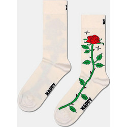 Happy Socks Rose Βαμβακερές Γυναικείες Κάλτσες Μπεζ Κόκκινες P001343-1000