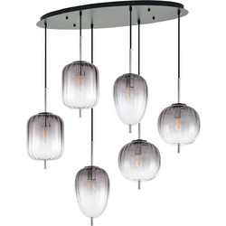 ARlight PDC 4022-6 CR Κρεμαστό Φωτιστικό Οροφής Πολύφωτο E14 Γκρι 0104547