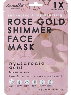 Danielle Creations Rose Gold Shimmer Face Mask 5τμχ