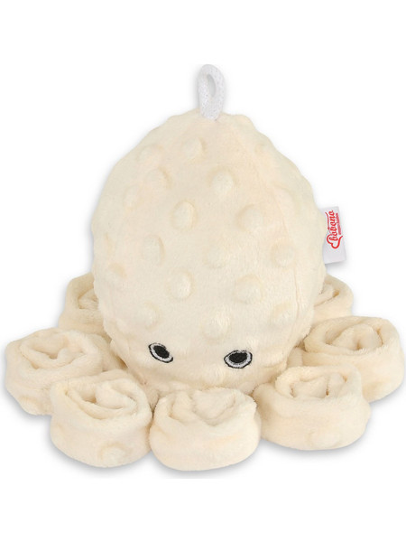 Bobono Χταποδάκι με Κουδουνίστρα Polka Dot Minky Cream 31cm
