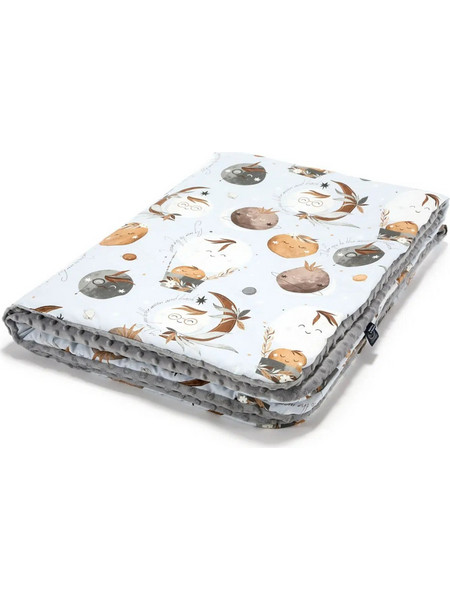 La Millou Fly Me To The Moon Κουβέρτα Κούνιας Βελουτέ 110x140 Sky Grey
