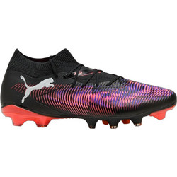 Puma Future 8 Match FG/AG 108140-01 Ποδοσφαιρικά Παπούτσια με Τάπες και Καλτσάκι Μαύρα Μωβ