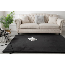 Lino Home Doux Χαλί Ορθογώνιο Γούνινο 160x230cm Black