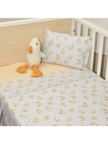 Baby Oliver Σετ Βρεφικά Σεντόνια Λίκνου / Καλαθούνας Βαμβακερά 80x100 Des 210 2τμχ
