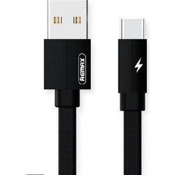 Remax RC-094a Braided Flat USB-A to USB-C 2m Black