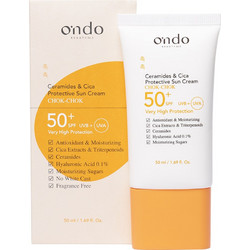 Ondo Beauty 36.5 Ceramides & Cica Αντηλιακή Κρέμα Προσώπου Αντιγηραντική Κατά των Πανάδων SPF50+ 50ml