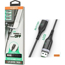 Moxom MX-CB39 Braided LED USB-A to Lightning Cable 1m Black 6920090312408