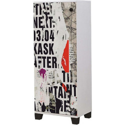 Hanah Home Παπουτσοθήκη Μοριοσανίδας Filinta Λευκή M50xΠ38xY127cm 869VEL6502