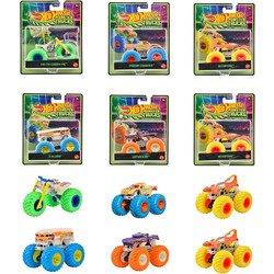 Mattel Hot Wheels Monster Trucks Glow in The Dark Διάφορα Σχέδια