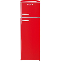 Frigelux RFDP246RRA Retro Δίπορτο Ψυγείο 246lt Υ166.5xΠ55xΒ57.5cm Κόκκινο