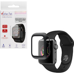 Volte-Tel Πλαστική Θήκη Tempered Glass για Apple Watch 1 / 2 / 3 42mm Μαύρη