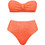 Rock Club Bikini Set Strapless Ψηλόμεσο Κοραλί BP-5003
