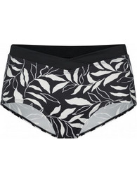 Dorina Ψηλόμεσο Bikini Slip Μαύρο Λευκό FXMI0028MI120-BK0085